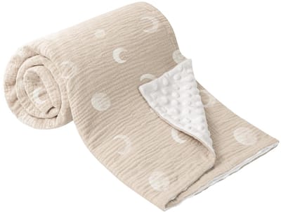 Dailygoods- Babydeken 100% Katoen - Zachte Kruipdeken - Mousseline Slaapdeken - Ademend - 70 x 100 cm - Veilig en Comfortabel