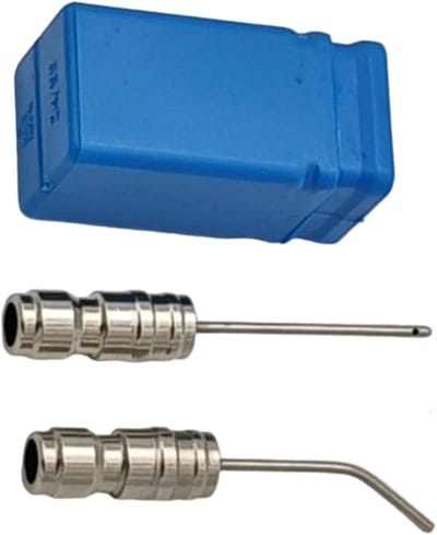 Hogedrukreiniger Mondstuk Kit - Sproeikop Set Naaldpunt - Effectief Vuil Verwijderen - Roestvrij Staal - 21 cm Lengte - Zilver