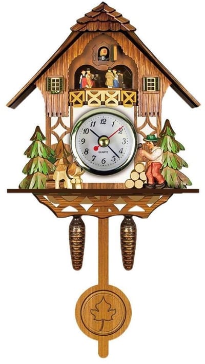 ONF3 - Kleine Antieke Koekoek Wandklok - Schommelklok Slinger - Traditioneel Europees Design - Wandklok Decoratie - Unieke Huisdecoratie - Gesch...