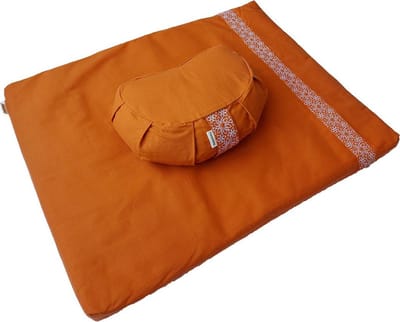 Samarali Halve Maan Meditatiekussen & Zabuton Set – 100% Biologisch Katoen – Comfortabele Ondersteuning voor Lange Meditatiesessies – Ergonomisch ontwerp