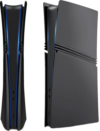 Playstation 5 Pro Faceplates Digital Edition (niet geschikt voor standaard PS5 & PS5 Slim) - Inclusief Mid Skin - Accessoires - Faceplate - Cover - Plate - Skin - Zwart
