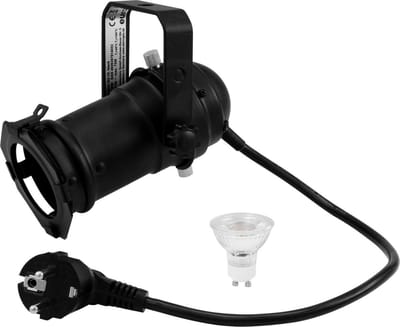 EUROLITE Set PAR-16 Spot GU-10 black + GU-10 230V LED SMD 7W 640