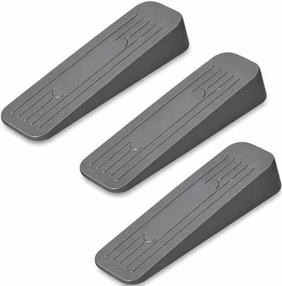 3 stuks antislip rubberen deurstopper - grijs
