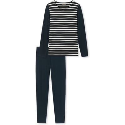 Schiesser - Maat XL Essentials Stripes Dames Pyjamaset