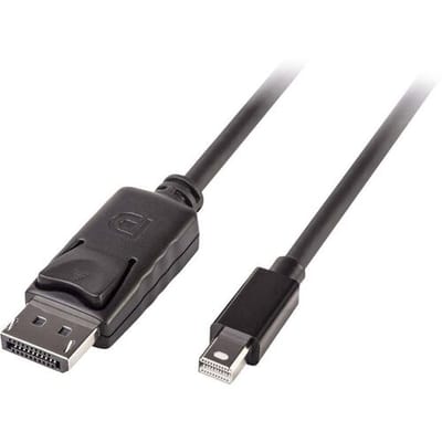 LINDY 41648 DisplayPort-kabel Mini-displayport / DisplayPort Adapterkabel Mini DisplayPort-stekker, DisplayPort-stekker 5.00 m Zwart Vergulde