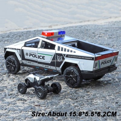 1:32 Speelgoed Pick-up Auto's Legering Diecast Modellen 6 Deuren Openbaar Miniature Voertuigen Met Licht Geluid Politieauto Voor Tafeldecoratie