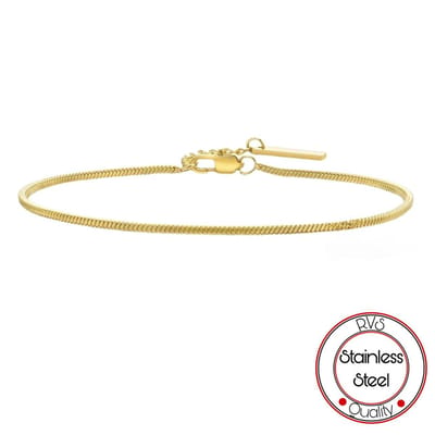 Soraro Dun Armband | Goudkleurig | RVS | Stainless Steel | 20 cm | Soraro Armbanden | Exclusieve Armbanden | Cadeau Voor Haar | Cadeau Voor Vriendin | Verjaardag Cadeau