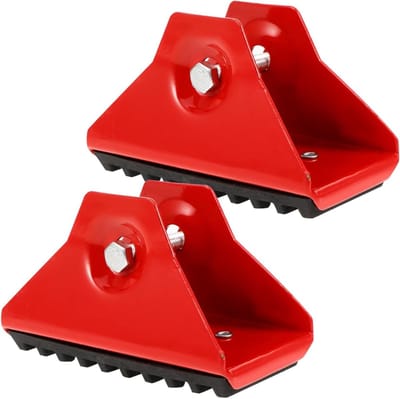 Ladder Voetkussen - Laddervoet Pads - Verbeterde Stabiliteit - Antislip Ontwerp - 12.50X8.00X7.00CM - Rood