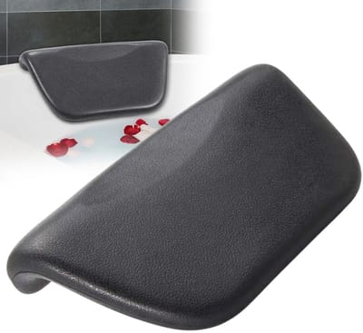 Badkussen - Anti Slip Zuignappen - Hoofdkussen voor in Bad - Spa Kussen - Zwart