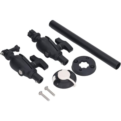 Kit de montage de caméra à angle réglable, pince serrée, ensemble de montage de caméra léger pour kayak pour bateau black