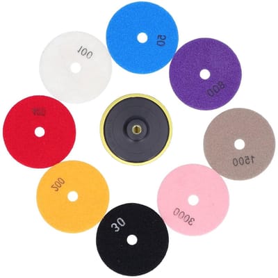 Polijstpad Set - Schuurpapier Tegel - Oppervlakken Glad Maken - Zachte Buigzame Pad - 100 mm Diameter - Niet Gespecificeerd