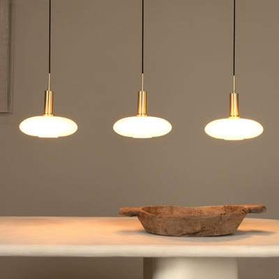 Lucide Singala hanglamp, Ø 30 cm, 110 cm, opaal, 3-lamps