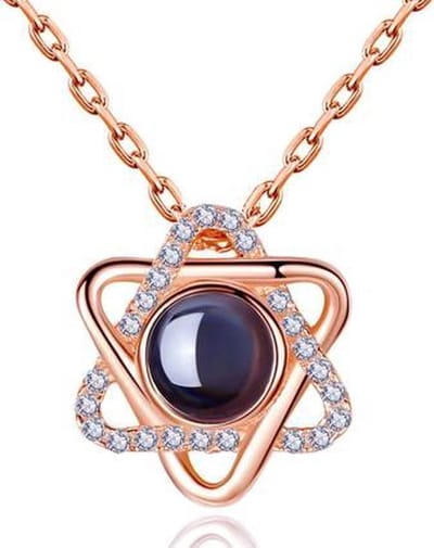 Rose Goud Ster 100 Talen Ik Hou Van Je Ketting - Rose Goud Kleurig Ketting - I Love You Ketting - Cadeau TIP - LIMITED EDITION