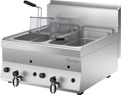 Gas Friteuse - 65cm Diep - 2x 8 Liter - TG - Bartscher 1152113 - Horeca