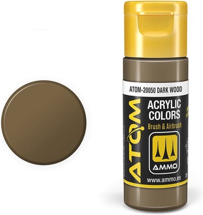 AMMO by Mig Jimenez Hobbyverf Acrylverf - MIG 20050 ATOM - Dark Wood - Acryl - 20ml Verf flesje - 20 ml