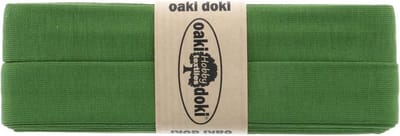 Oaki Doki Jersey Tricot Biaisband 20mm – 3 Meter – Bosgroen 426 – Elastisch Afwerkingslint voor Stretchstoffen