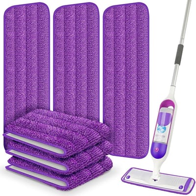 Geschikt voor de Swiffer PowerMop airbrush zwabber fiber defouling purple trapezium vervang zwabber hoofd doek mat 3 stuks