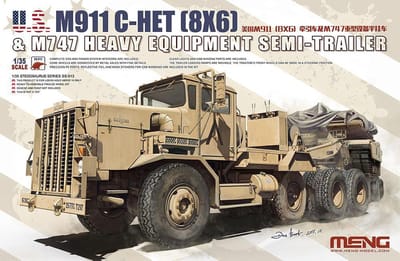 Meng Model Modelbouwpakket Militaire voertuigen - MENG SS013 M911 C-HET[8X6]-M747 Heavy Equipment Semi Trailer Plastic - 1:35 - Modelbouw