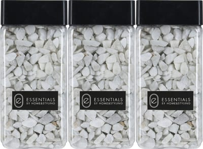 Decoratie steentjes/hobby steentjes - Wit - 1650 ml - 9/13 mm