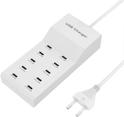 50W Stekkerdoos - Snellader Multipoort - 10 Type-C - Oplader, Adapter - 1m Verlengsnoer-Mobiele Telefoons & Tablets