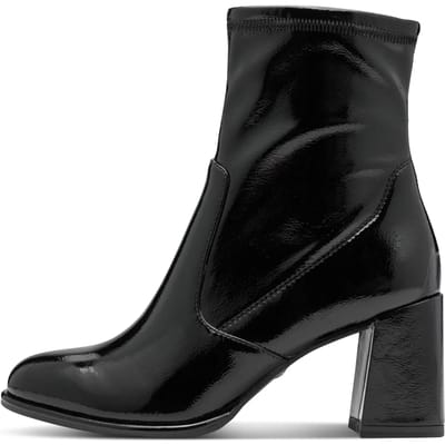 Glanzende enkellaarsjes voor dames Tamaris Essentials Blockabsatz