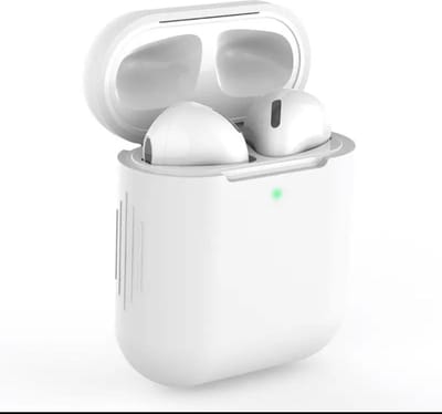 Bescherm Hoes Cover Case geschikt geschikt voor Apple AirPods (Siliconen) - Wit