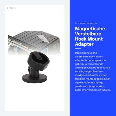 Dailygoods - Magnetische Verstelbare Hoek Mount Adapter voor Auto