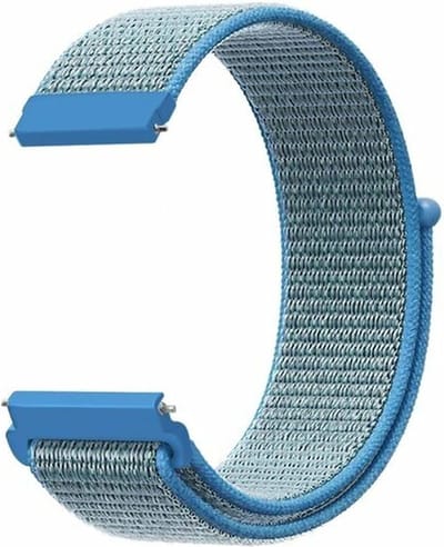 By Qubix - Geschikt voor Garmin bandje - Geschikt voor Garmin Vivomove 3 / HR / Luxe / Sport / Style / Trend - Sport Loop nylon bandje - Blauw - Smartwatch bandje 20mm