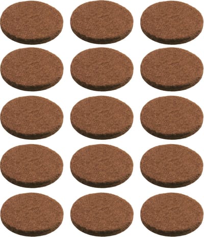 AMIG Anti-krasvilt - 60x - zwart - 18 mm - rond - zelfklevend - meubel beschermvilt