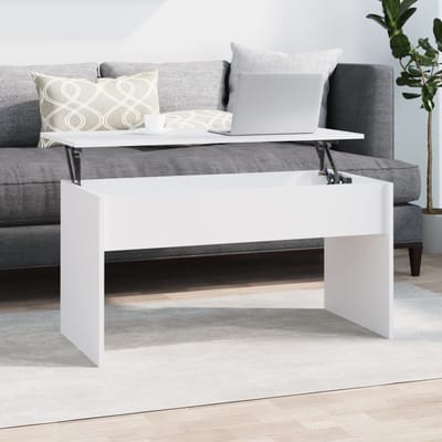vidaXL - Salontafel - 102x50,5x52,5 - cm - bewerkt - hout - wit