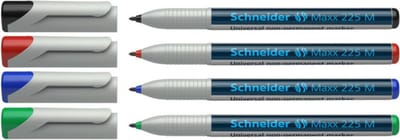 Schneider universele non-permanent marker - Maxx 225 - M - 4 stuks assorti - S-1218