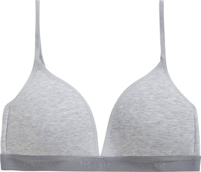 Ten Cate Basics organic cotton stretch voorgevormde bh grey melange voor Meisjes | Maat 65C