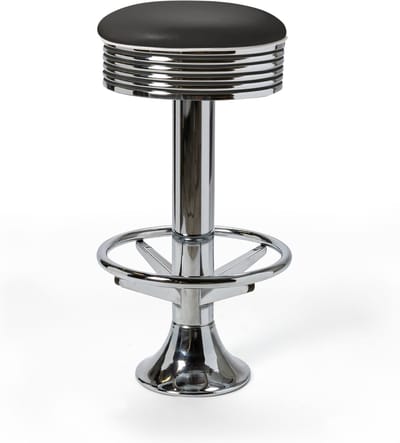 Bel Air Retro Barkruk BS-27 Footring Zwart