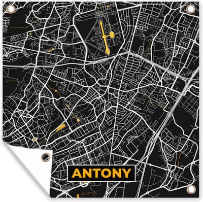 Tuin poster Plattegrond - Antony - Stadskaart - Frankrijk - Kaart - 200x200 cm - Tuindoek