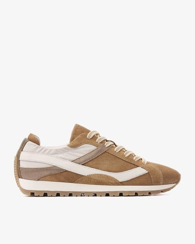 VIA VAI Scott Nala Sneakers Dames - Leer,Suède,Textiel - Beige - Maat 36