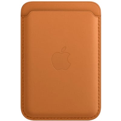 Apple Leather Wallet MagSafe (Apple Wallet 2nd generation) - Met ingebouwde AirTag functie - Golden Brown