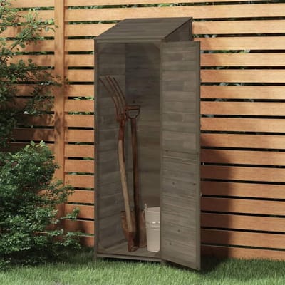 Tuinkast Opslag - Berging Tuin - Gereedschap Opbergen - Stevig Dennenhout - 55x52x174.5 cm - Antraciet