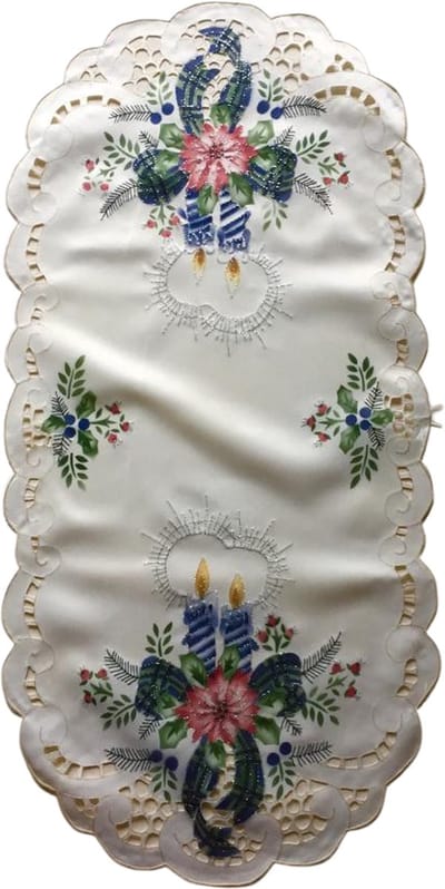 Sfeervolle Kerst Tafelloper / Tafelkleed / Kerstkleed | Kerstloper - 180 x 50 CM - Rood