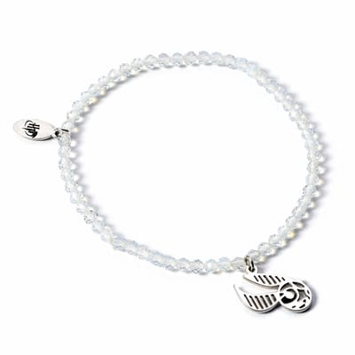 The Carat Shop - Harry Potter - Halfedelstenen Armband met Zilveren Golden Snitch Bedel