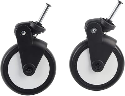 Dailygoods- Wandelwagenwielen Slijtvast - Voorwielen/Achterwielen - 360 Graden Rotatie - Natuurlijk Rubber - Eenvoudig te Installeren - Geschikt voor Meeste Merken - Kinderwagenwielen