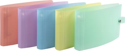 Exacompta 10x Ringmap voor steekkaarten A5 en 125x200 - 2 ringen 30mm polypropyleen Chromaline Pastel - Geassorteerd - 52170E