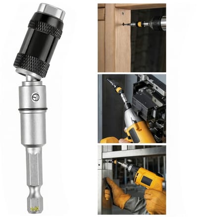 Ortho®- Magnetische Bit Verlengstuk 88mm – Hoekadapter 20° – hoek verstelbaar – 1/4” Hex/ zeskant – Voor Accu boormachine