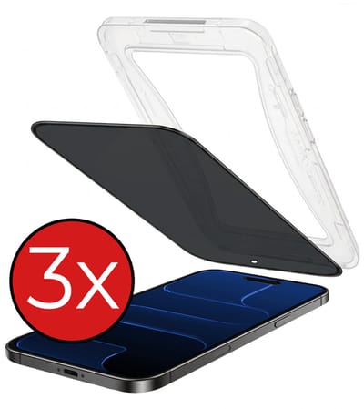 Privacy Screenprotector - 3 Stuks - Geschikt voor Apple iPhone Air - Met Installatie Kit - Beschermglas - Anti-Spy - Flexibel Glas - Tempered Glass - Screen Protector