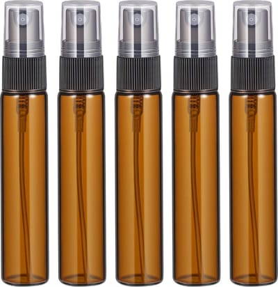 Sprayflesjes 10ml Bruin 50st - Glas - Navulbaar - Amber Spray Flesjes Leeg