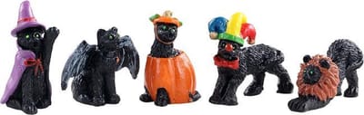 Lemax - Halloween Cats, Set Of 5 - Kersthuisjes & Kerstdorpen