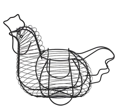 Eiermand Kipvorm - Eierhouder Keuken - Eieren Verzamelen - Grote Capaciteit - 33 x 21 x 20 cm - Zwart