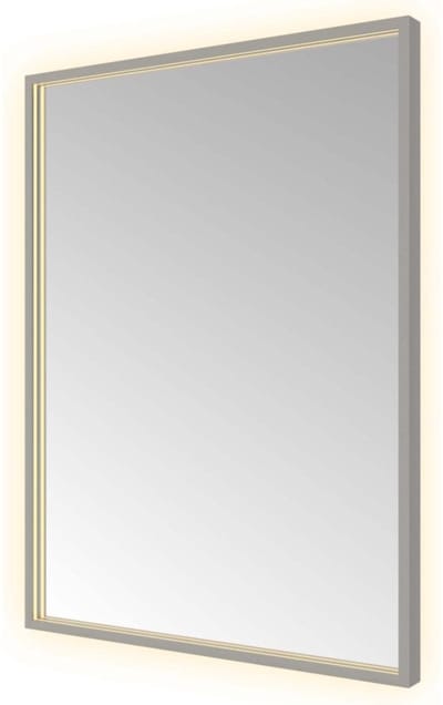Hotbath &More Mirrors Square LED Badkamerspiegel - Rechthoek - 80 x 60 cm - Geborsteld Gunmetal