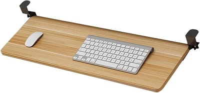 Bureau lade - Toetsenbord plateau - Ergonomisch werken - Zonder boren - 75x25cm - Zwart