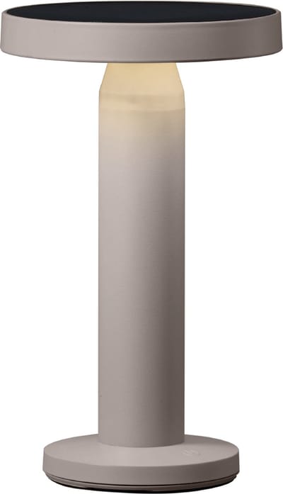 Luxus Europe - Tafellamp Solar Rio Taupe - Draadloze LED Solar Tafellamp Buiten - Zonne-energie & USB-C Oplaadbaar - Dimbaar - IP44 Spatwaterdicht