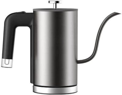 Elektrische Waterkoker - Koffieketel Zwanenhals - Thee en Koffie - Snelverwarming 800W - 06 Liter - Grijs